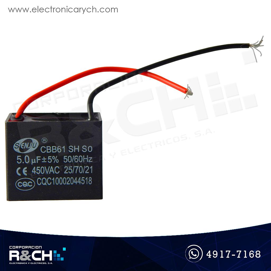 CBB61-5UF Capacitor 5uF 450V AC Para Ventilador