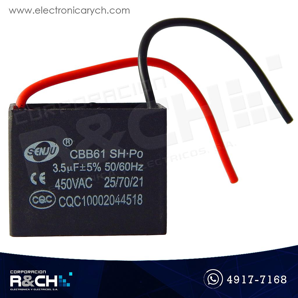 CBB61-3.5UF Capacitor 3.5uF 450V AC Para Ventilador