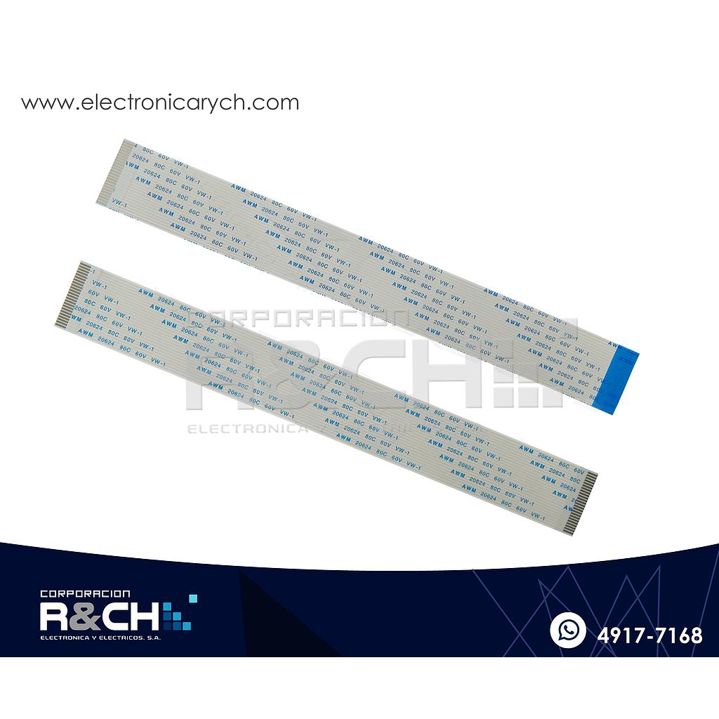 CB-24LO21 Cable FFC De Lado Opuesto 24 Lineas 1mmx20cm
