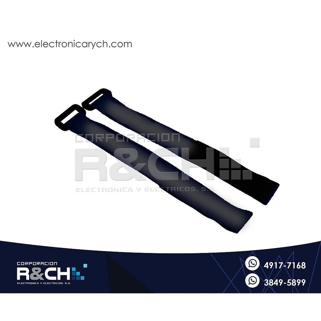 HM-23N Cincho Sujetacables de Velcro 2x30cm Negro
