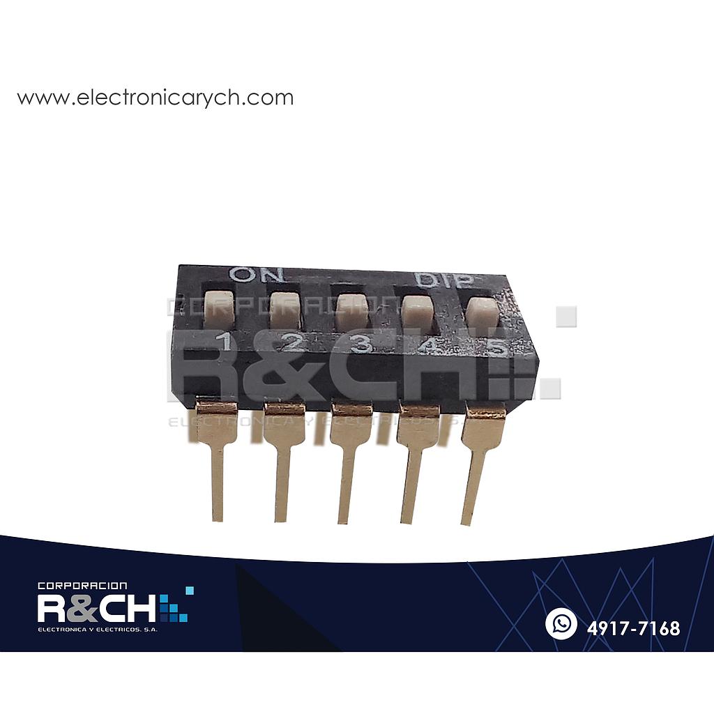 SW-DIP5I Switch DIP 5 Posiciones Tipo Integrado