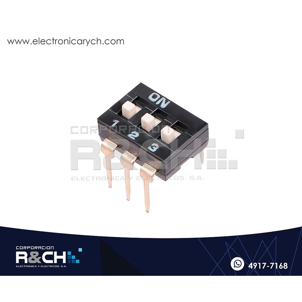 SW-DIP3I Switch DIP 3 Posiciones Tipo Integrado
