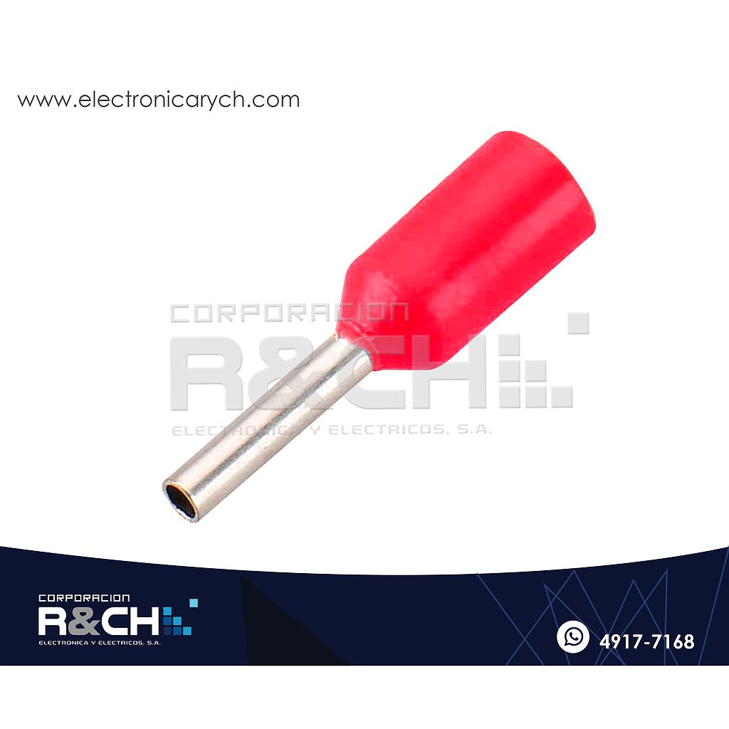 TN-F1R Terminal Tipo Pin 1mm Rojo