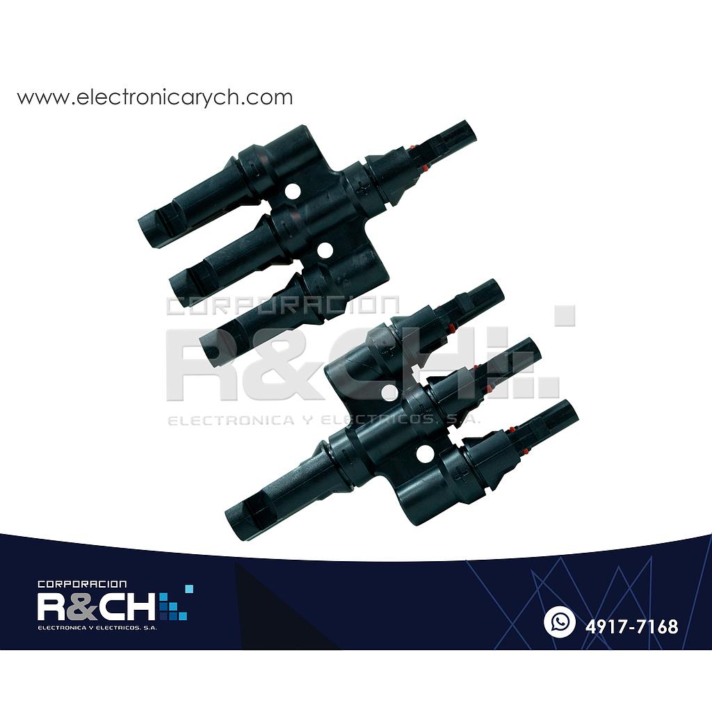 CN-MC413C Conector o empalme MC4 1 a 3 para solar Corto Par
