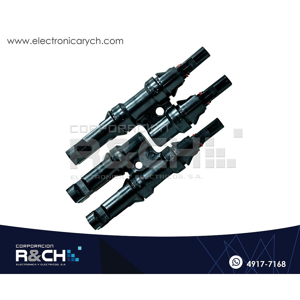 CN-MC412C Conector o empalme MC4 1 a 2 para solar Corto Par