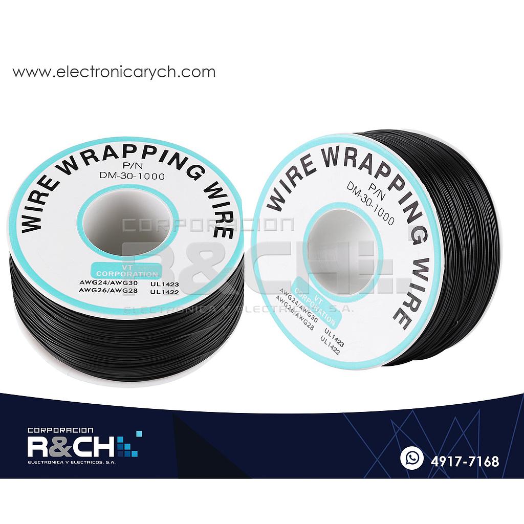AL-30N Alambre 30 AWG Carrete Negro 250m