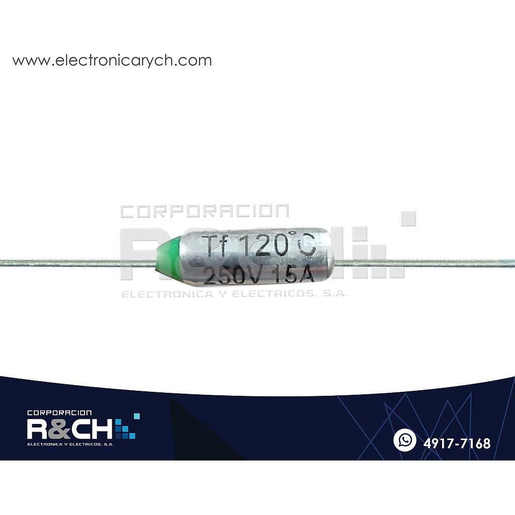 FT-120F Fusible Termico 120ºC 250V 15A