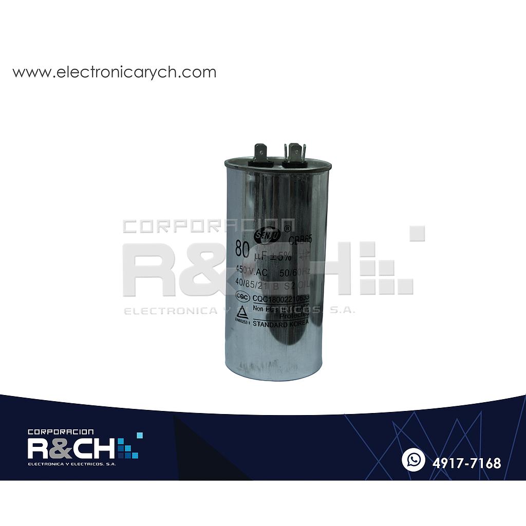 CBB65-80 Capacitor de Arranque 80uF 450V AC