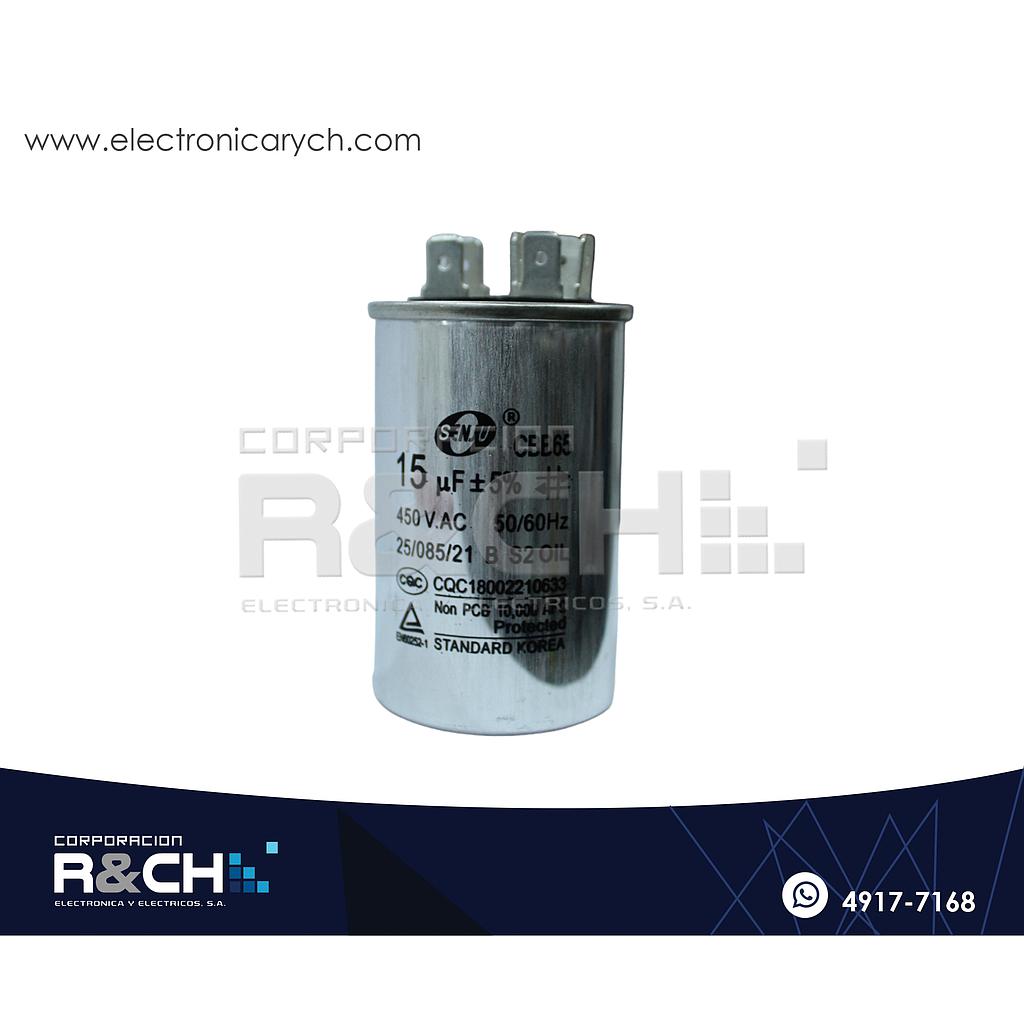 CBB65-15 Capacitor de Arranque 15uF 450V AC
