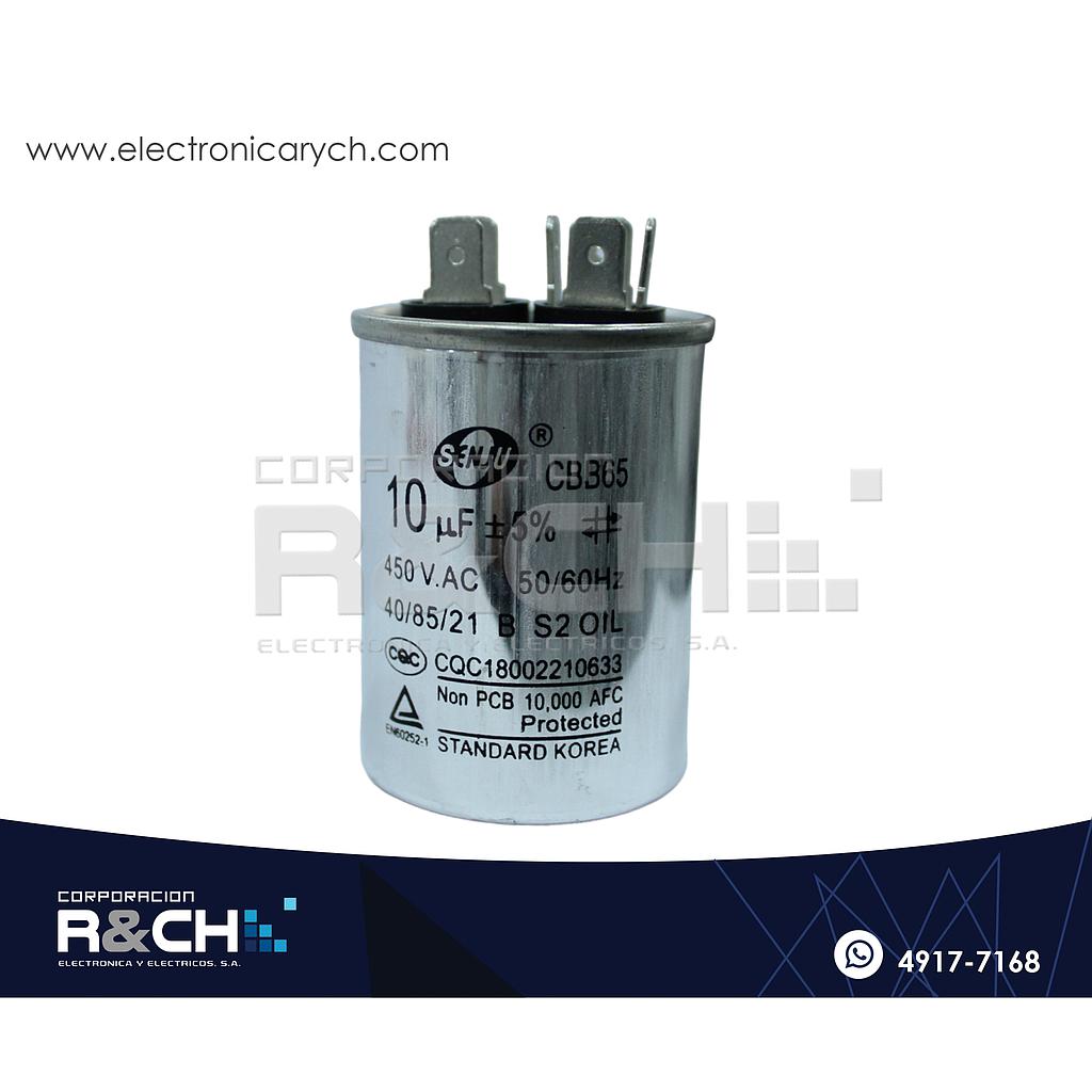 CBB65-10 Capacitor de Arranque 10uF 450V AC