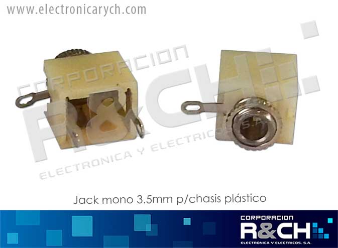 JC-MN3.5CP jack mono 3.5mm p/chasis plastico