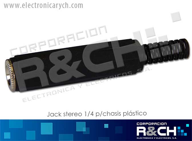 JC-ST1/4CP jack stereo 1/4 p/chasis plastico