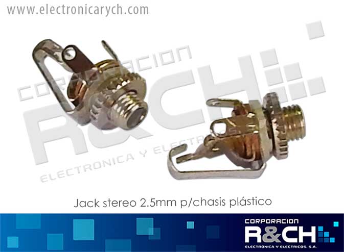 JC-ST2.5CP jack stereo 2.5mm p/chasis plastico