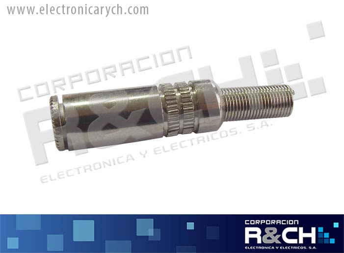 JC-2103 jack stereo 3.5 p/exten. metal c/cola