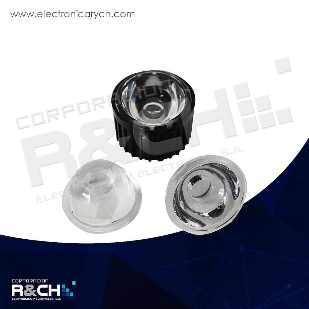 LD-123C lente para LED 1,2,3W angulo 15°+ case negro