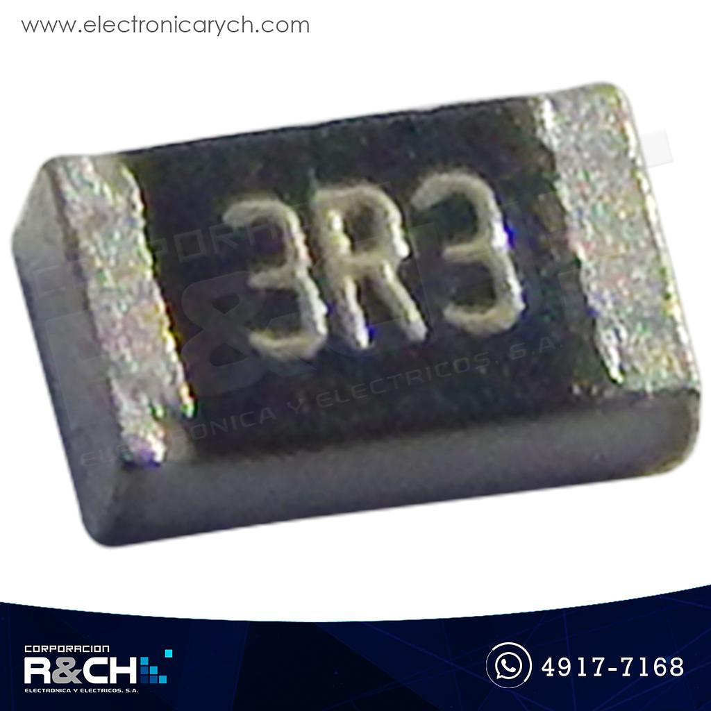 R0805-3.3 Resistencia 3.3 ohm 1/8W SMD