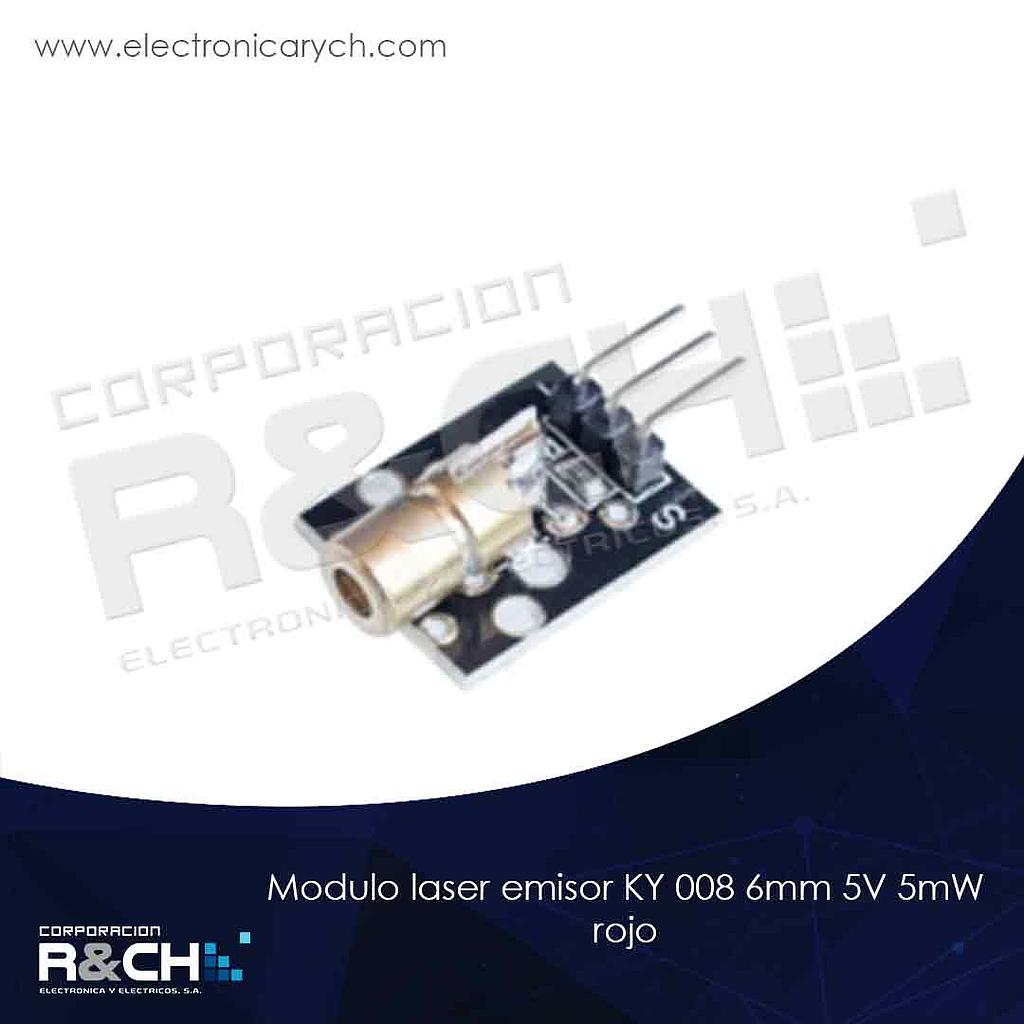 MD-KY-008 modulo laser emisor KY 008 6mm 5V 5mW rojo