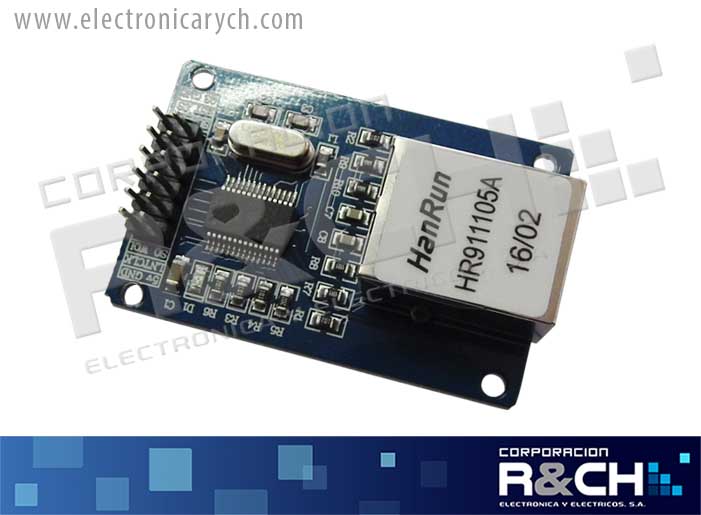MD-HR911105A modulo ethernet LAN Nerwok, SPI c/chip ENC28J60-I/SO