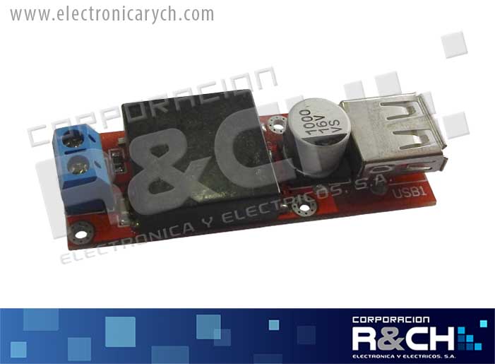 MD-KIS3R33S modulo regulador DC-DC USB out 3A Vi-7-24, Vo=5 96% step down