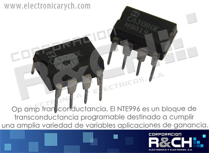NTE996 op amp transconductancia (CA3080E)