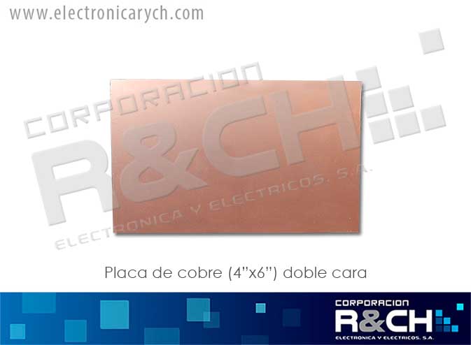 PC-C4D placa de cobre 4&quot;x6&quot; doble cara