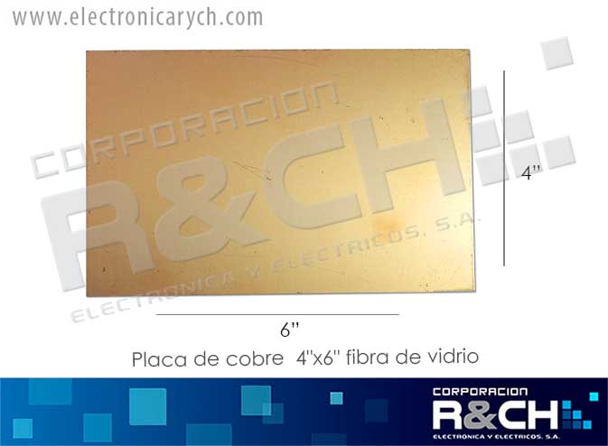 PC-C4F Placa de Cobre 4&quot;x6&quot; Fibra de Vidrio