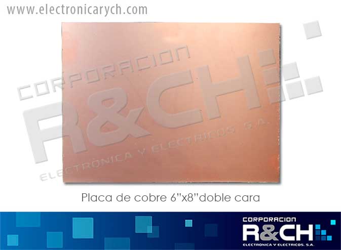 PC-C6D placa de cobre 6&quot;x8&quot; doble cara