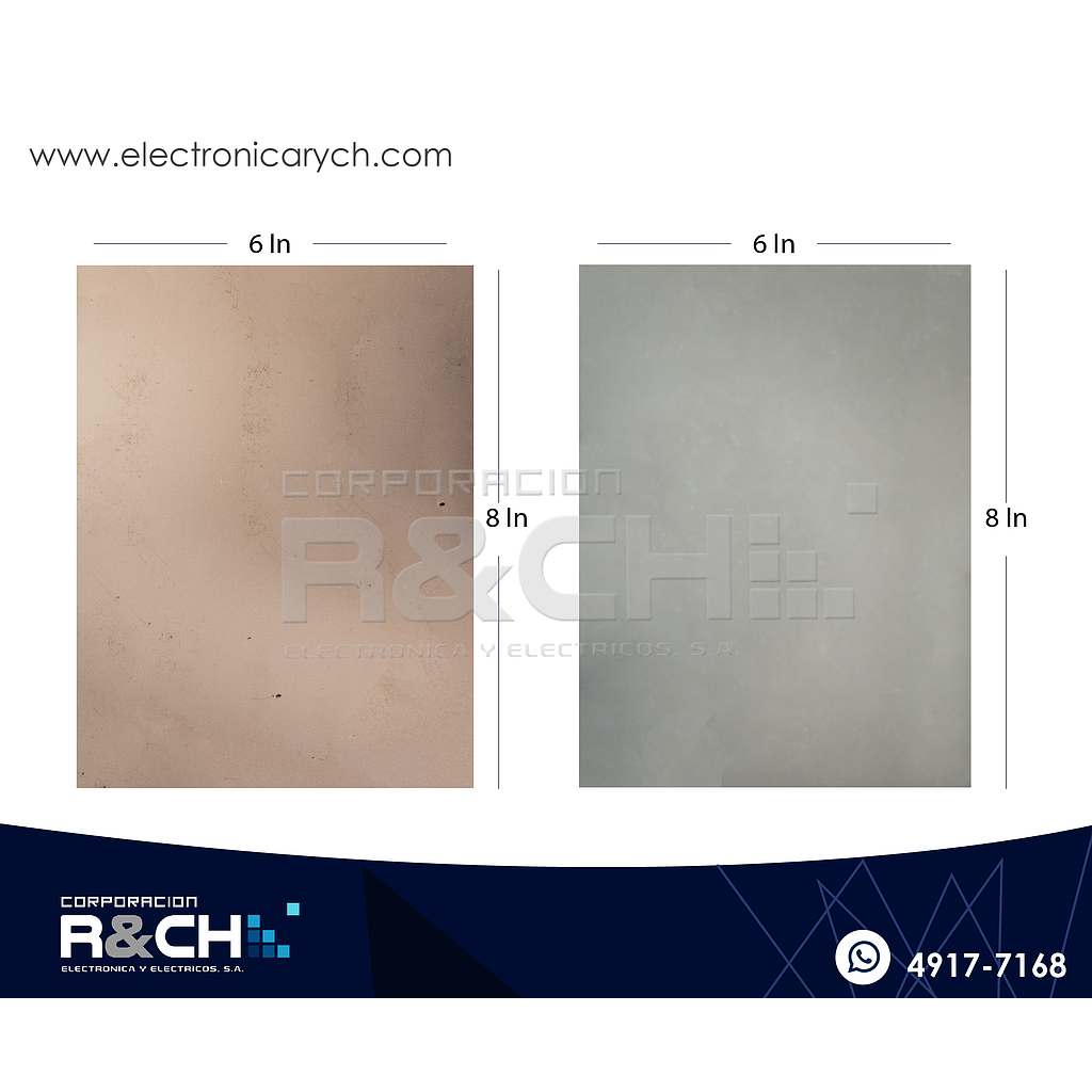 PC-C6F placa de cobre 6&quot;x8&quot; fibra de vidrio