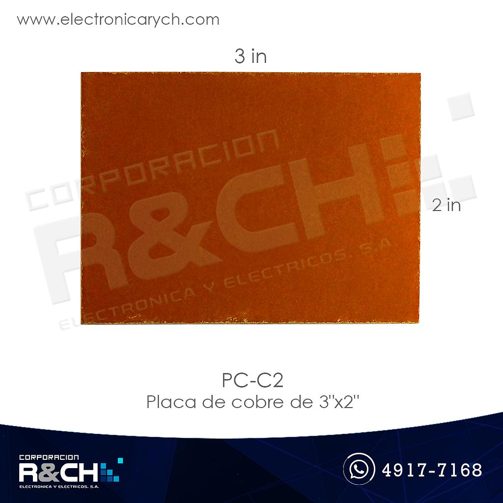 PC-C2 placa de cobre de 3&quot;x2&quot;