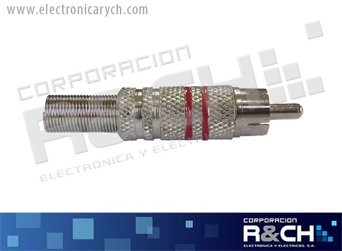 PL-RCAMR plug RCA metal rojo P-114R