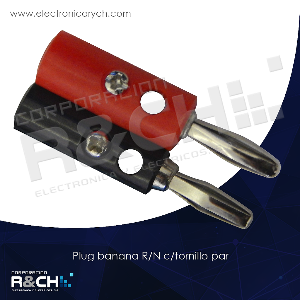 PL-BT plug banana R/N c/tornillo par NB-419RN