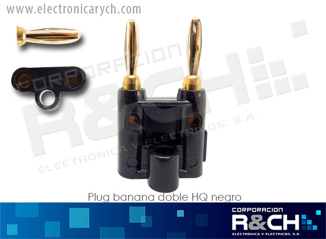 PL-510GN plug banana doble HQ negro
