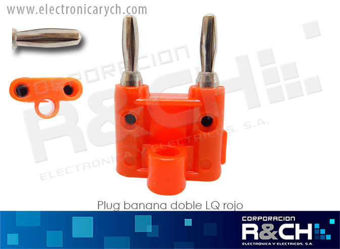 PL-510R plug banana doble LQ rojo