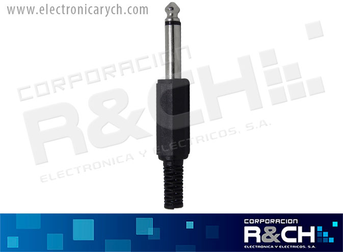 P-100A plug mono 1/4 plastico c/cola