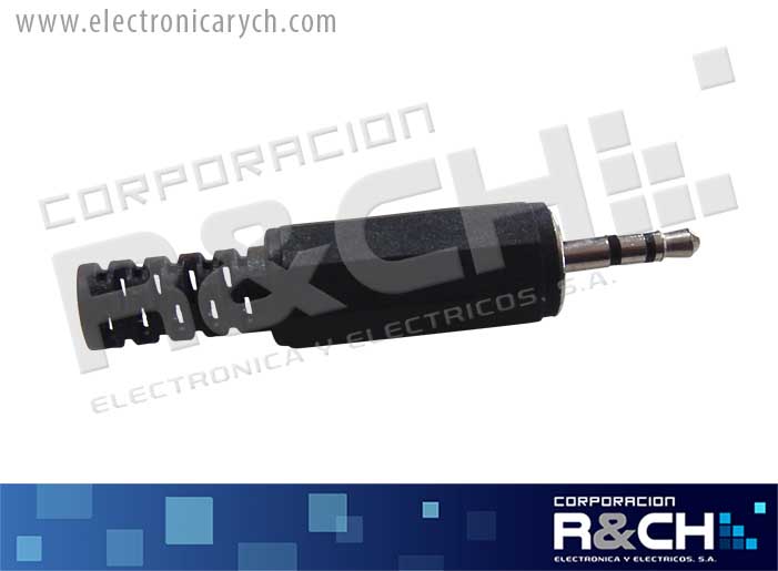 P-231A plug stereo 2.5mm plastico c/cola