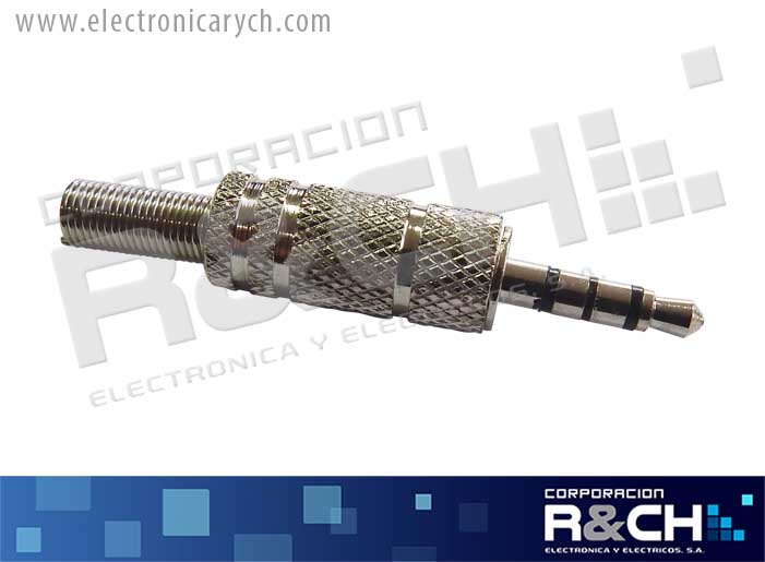 PL-002M plug stereo 3.5mm metal video c/cola
