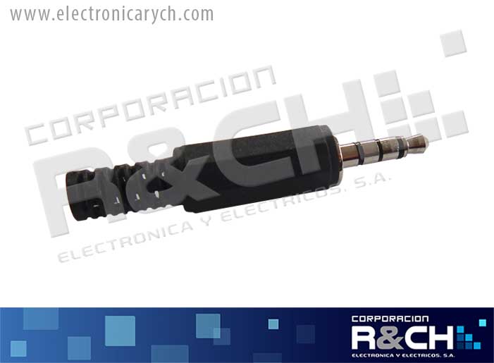 PL-002 plug stereo 3.5mm plastico  video c/cola