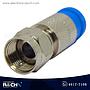CN-F-74 Conector coaxial a presion RG6 azul HQ