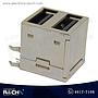 CN-100H2 Conector USB tipo A hembra doble para placas