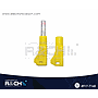 PL-343Y Plug Banana Apilable Amarilla Aislada