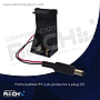 PR-B9VP porta bateria 9V con protector y plug DC