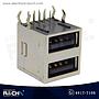 CN-100H2 Conector USB tipo A hembra doble para placas
