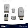 PL-USBM Plug micro USB macho para cablear  tapa negro u blanco