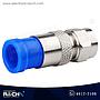 CN-F-74 Conector coaxial a presion RG6 azul HQ